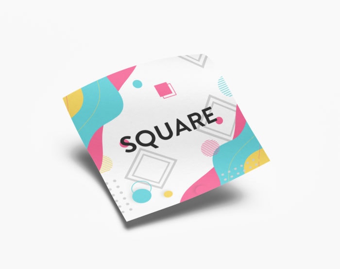 Square printed flyers