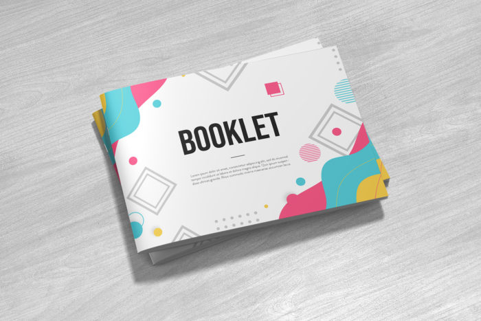 Printed booklet with stapled binding