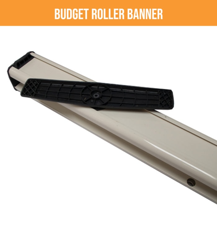 Close-Up Of The Budget Roller Banner'S Simple And Functional Base.