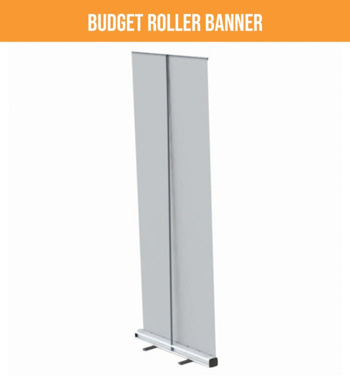 Blank Budget Roller Banner, Ready For Custom Graphics.