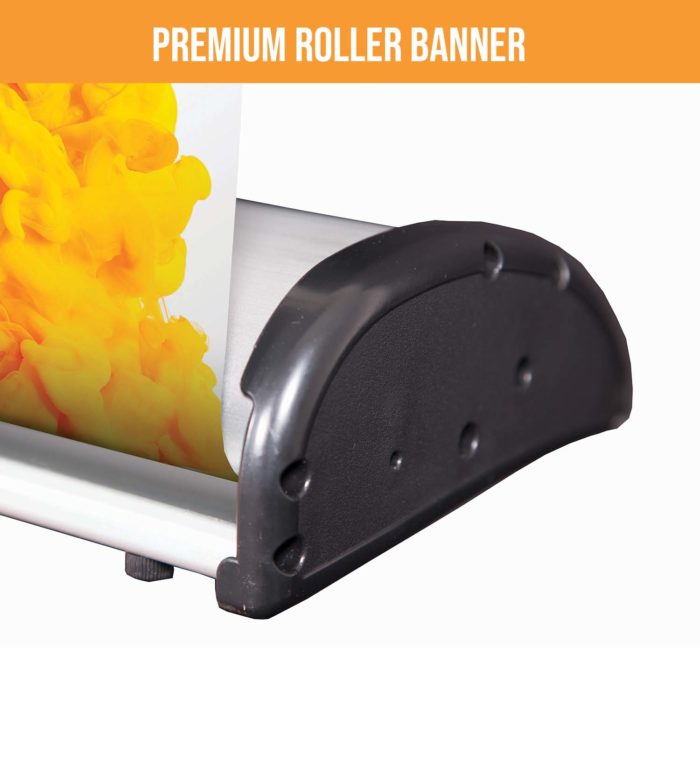 Close-Up Of The Luxury Roller Banner'S Sleek, High-End Base Design From Edinburgh Banners.