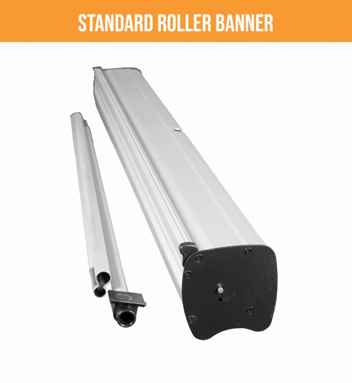 Isassembled Standard Roller Banner Stand From Edinburgh Banners, Ready For Set-Up.