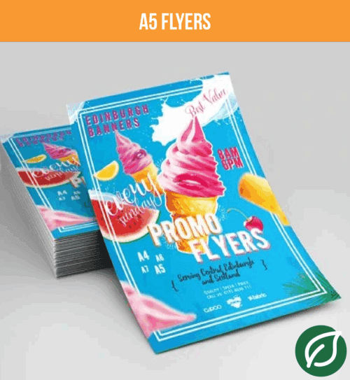 Stack Of A5 Flyers (148 × 210 Mm) Showing Crisp Edges And Thickness