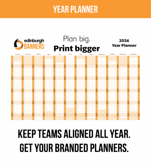 A0, A1 And A2 Wall Planners Side-By-Side Showing Relative Sizes On 210Gsm Silk