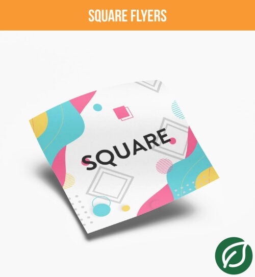 Square Flyers 8 Square Flyer Stack Showing 1:1 Format With Clean White Finish